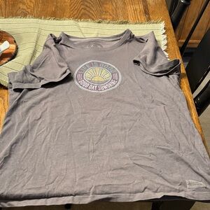 Life Is Good Charcoal Tee with Sunshine Graphic